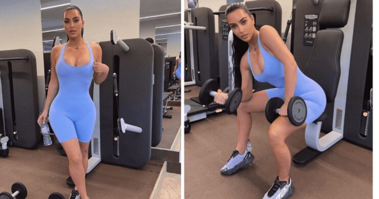 Kim Kardashian waist training