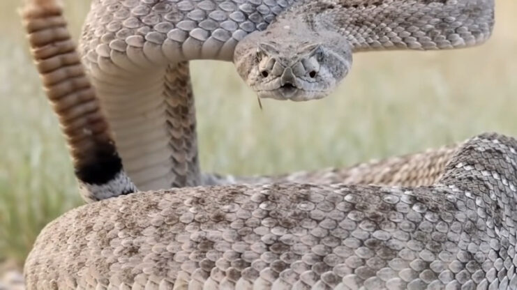 Western Diamondback Rattlesnake attack